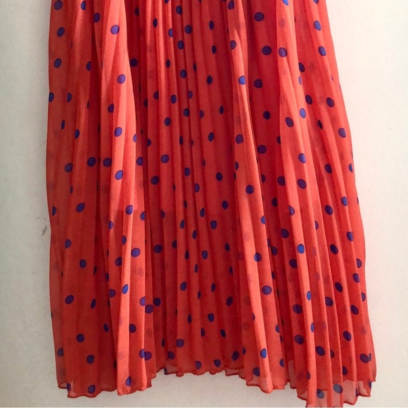 Orange Polka Dot Midi Dress - Picture 3 of 5